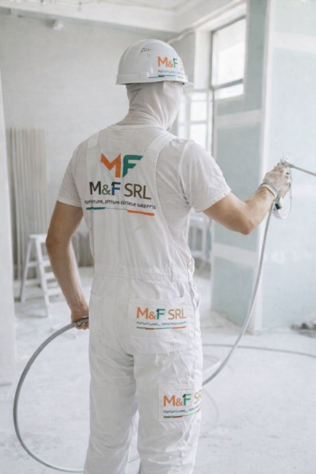 Construction Worker In Unfinished Space